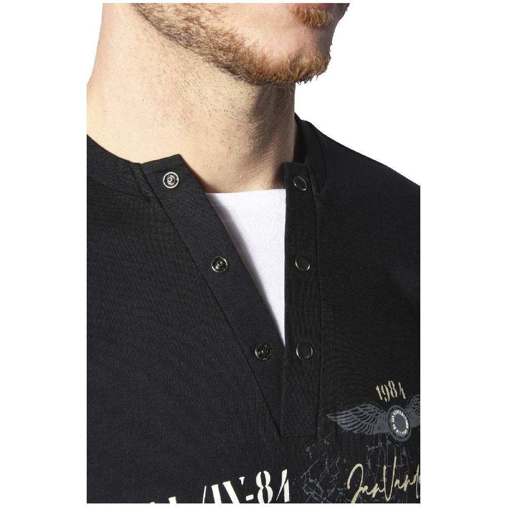 Jan Vanderstorm T-Shirt ULJAS schwarz Nur für heute