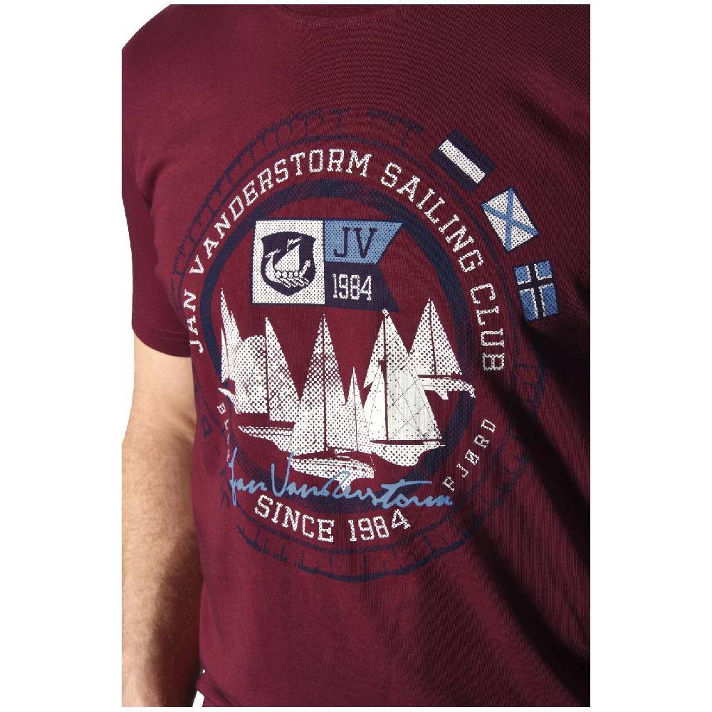 Jan Vanderstorm T-Shirt TERNO rot Sonderangebot der Fabrik