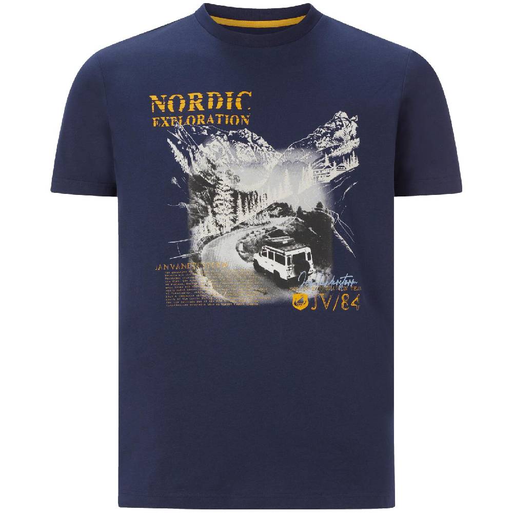 Jan Vanderstorm T-Shirt HAKSE dunkelblau Vierteljährliche Förderung