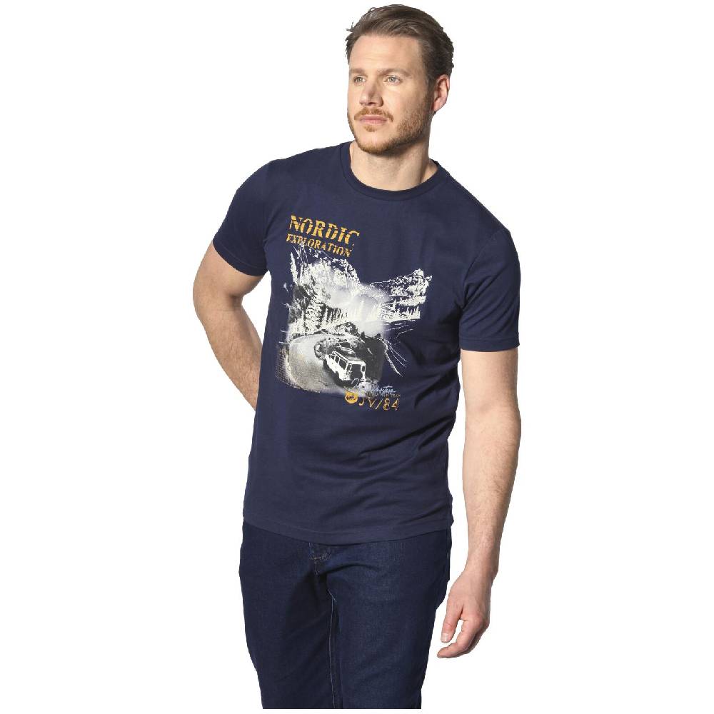 Jan Vanderstorm T-Shirt HAKSE dunkelblau Vierteljährliche Förderung