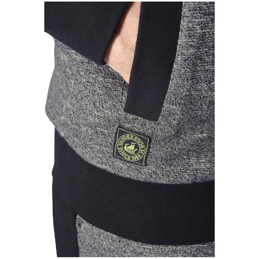 Jan Vanderstorm Sweatjacke RUMOLT schwarz melange Fabrikverkauf
