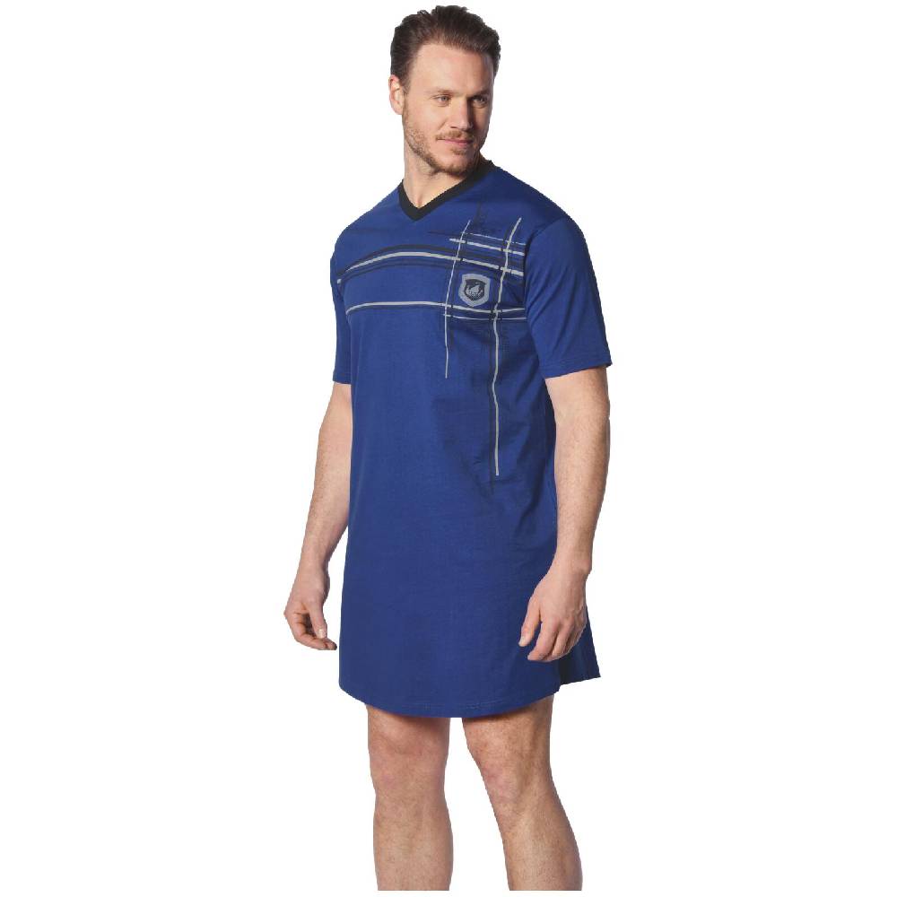 Jan Vanderstorm Doppelpack Nachthemd ALOF blau Super Sparpreis