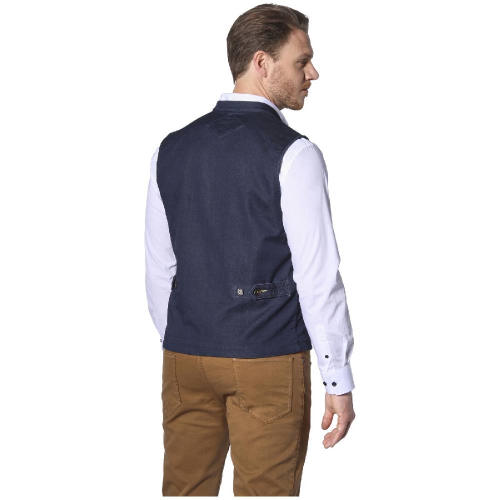 Jan Vanderstorm Jeansweste HILDEVIN dunkelblau Black Friday Preise