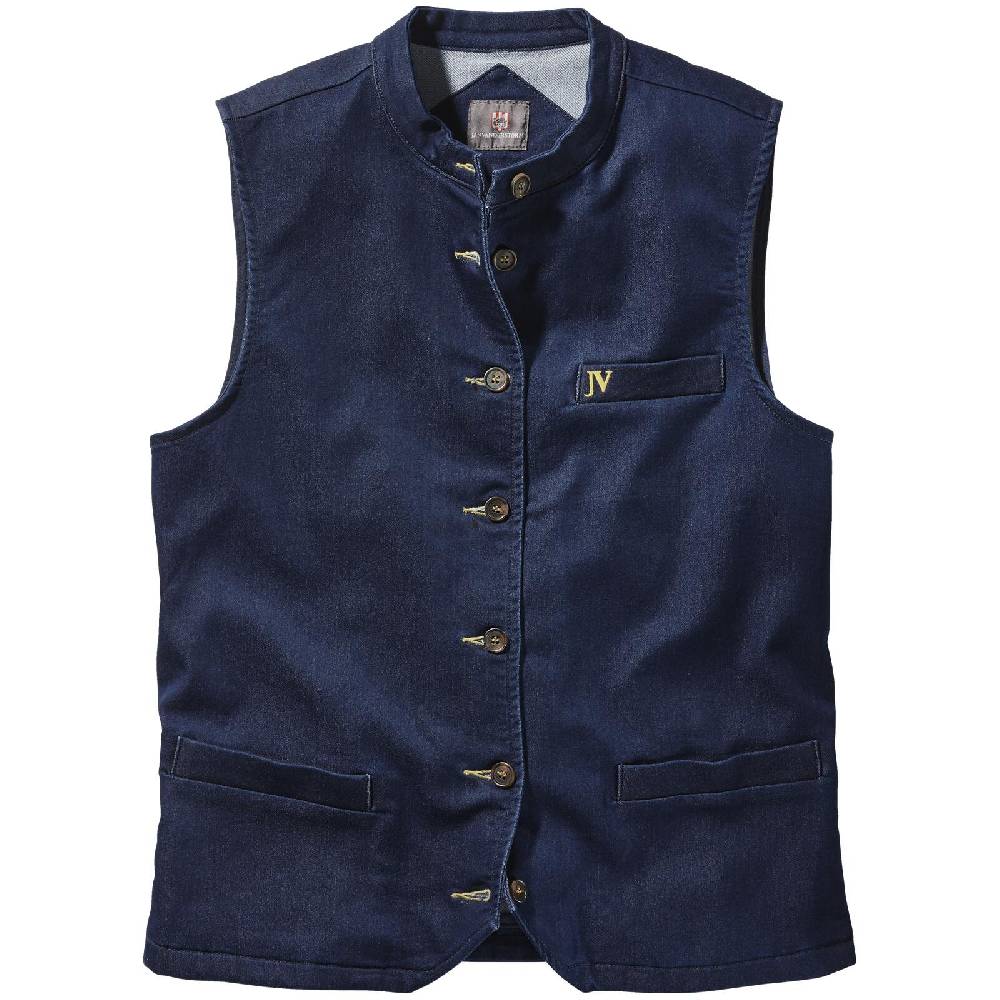 Jan Vanderstorm Jeansweste HILDEVIN dunkelblau Black Friday Preise