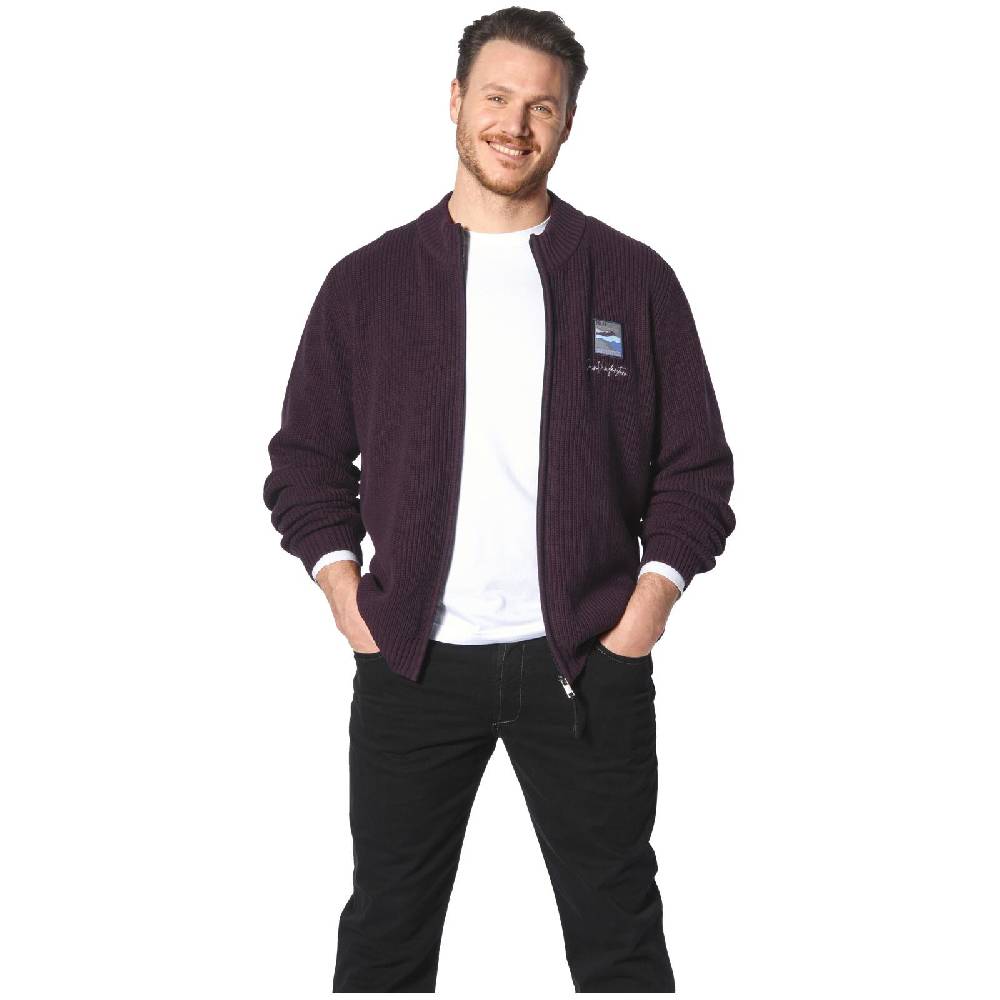 Jan Vanderstorm Strickjacke OLETARVIN dunkelrot Auslauf