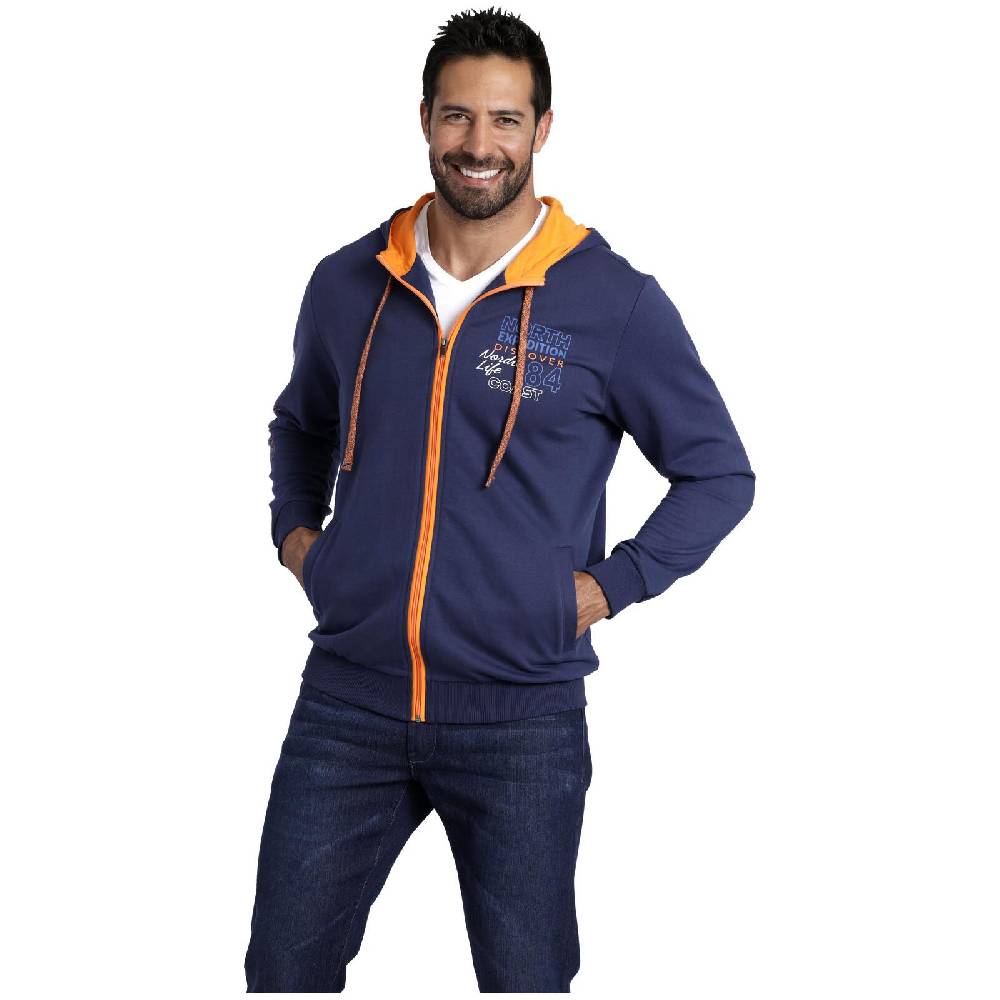 Jan Vanderstorm Sweatjacke RODERICH dunkelblau Günstiger Verkauf
