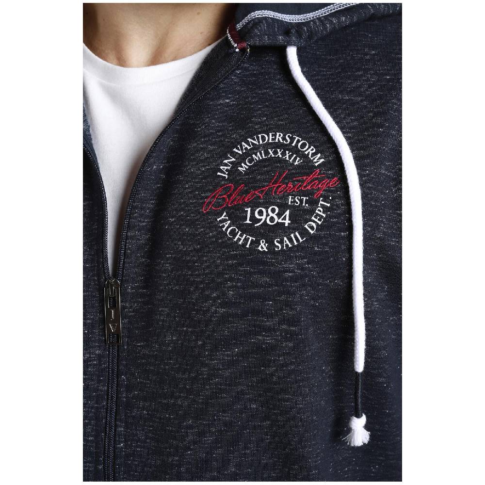 Jan Vanderstorm Sweatjacke JOKORA dunkelblau melange Sonderangebot