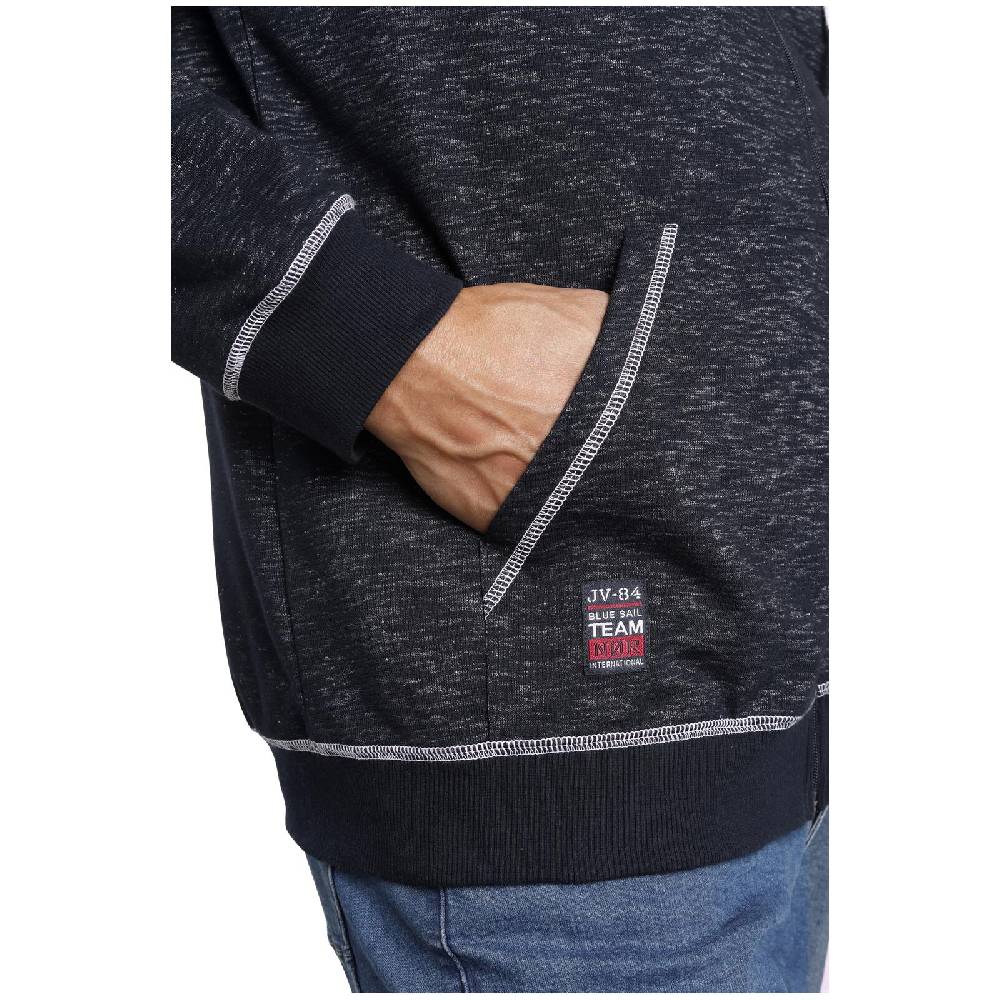 Jan Vanderstorm Sweatjacke JOKORA dunkelblau melange Sonderangebot