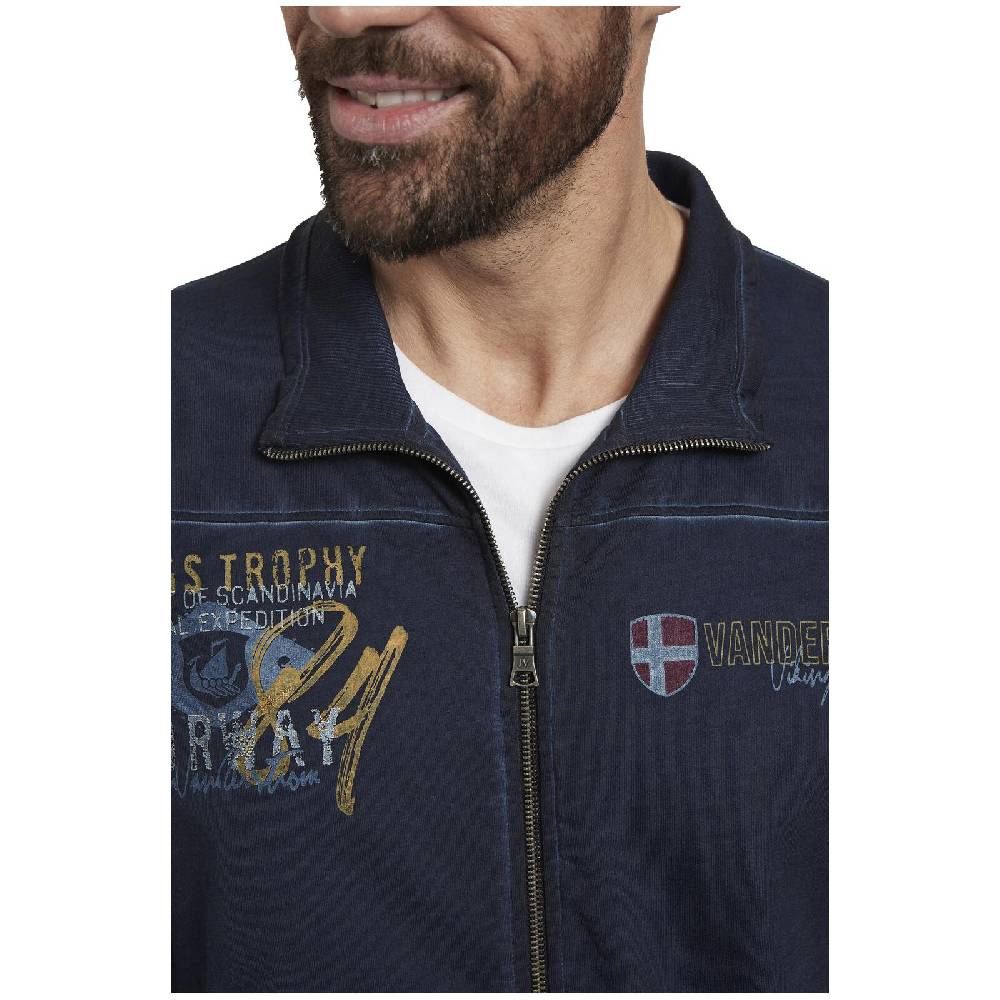 Jan Vanderstorm Sweatjacke SIVID dunkelblau Flash Sale