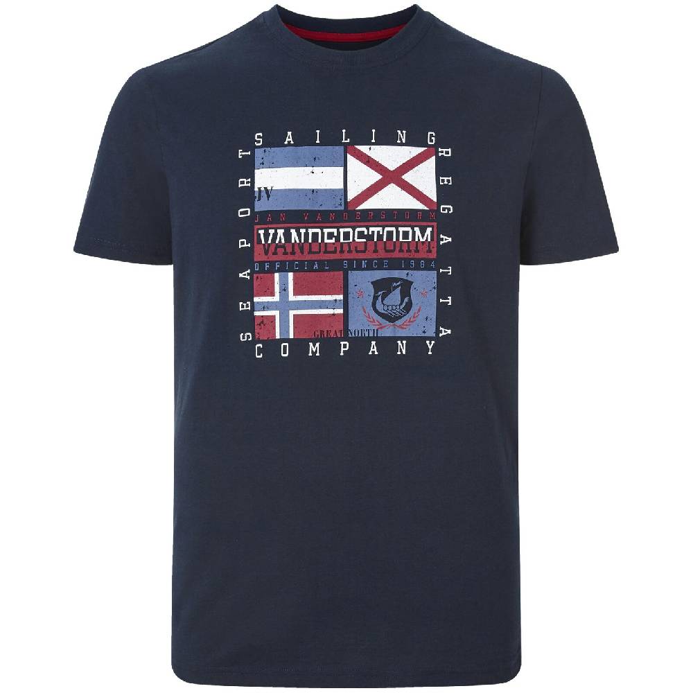 Jan Vanderstorm Doppelpack T-Shirt PREBEN blau dunkelblau Vierteljährliche Förderung