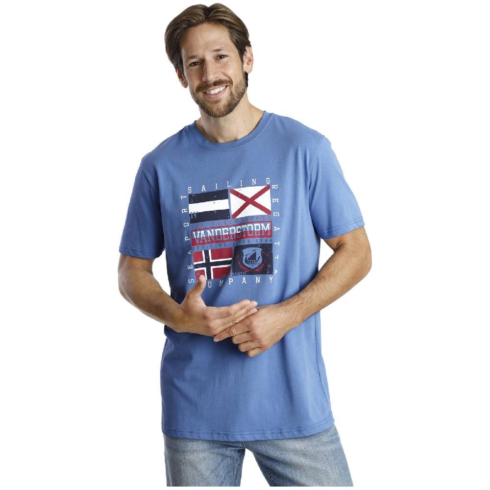 Jan Vanderstorm Doppelpack T-Shirt PREBEN blau dunkelblau Vierteljährliche Förderung