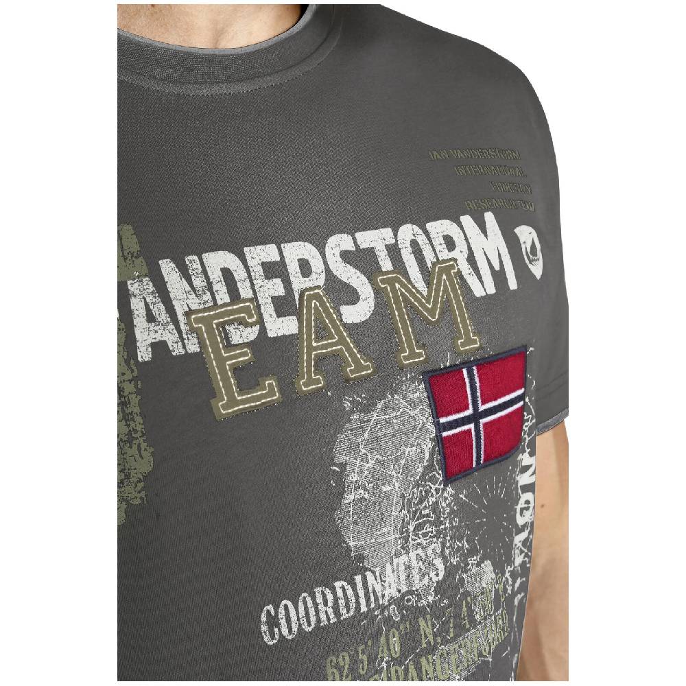 Jan Vanderstorm T-Shirt SÖLVE dunkelgrau Super Rabatt
