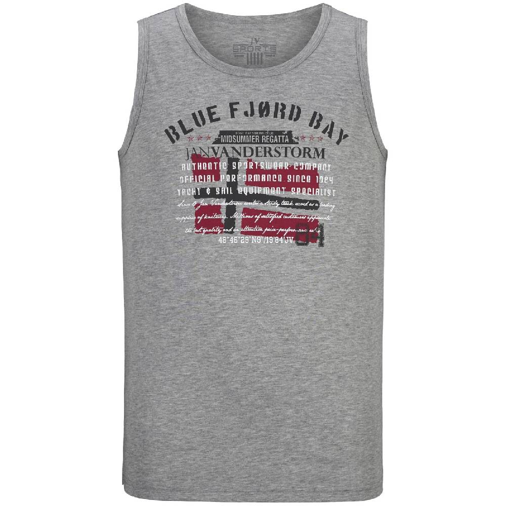 Jan Vanderstorm Tanktop OLOF grau melange Clearance-Verkauf