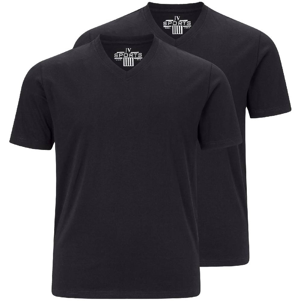 Jan Vanderstorm Doppelpack T-Shirt OSMO schwarz Black Friday Preise
