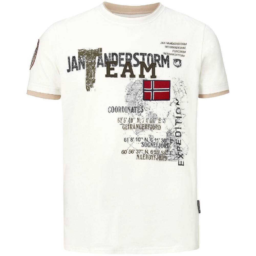 Jan Vanderstorm T-Shirt SÖLVE wollweiß 50% Rabatt für begrenzte Zeit