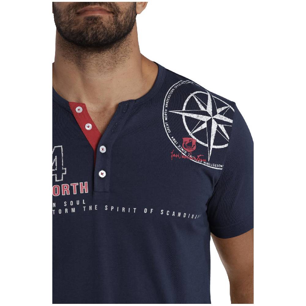 Jan Vanderstorm T-Shirt LINDRAD dunkelblau Rabatte dieses Monats