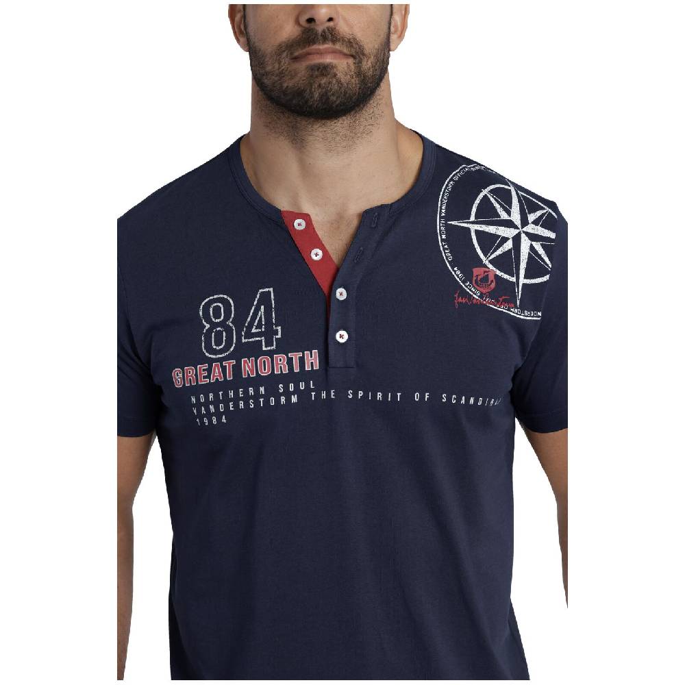 Jan Vanderstorm T-Shirt LINDRAD dunkelblau Rabatte dieses Monats