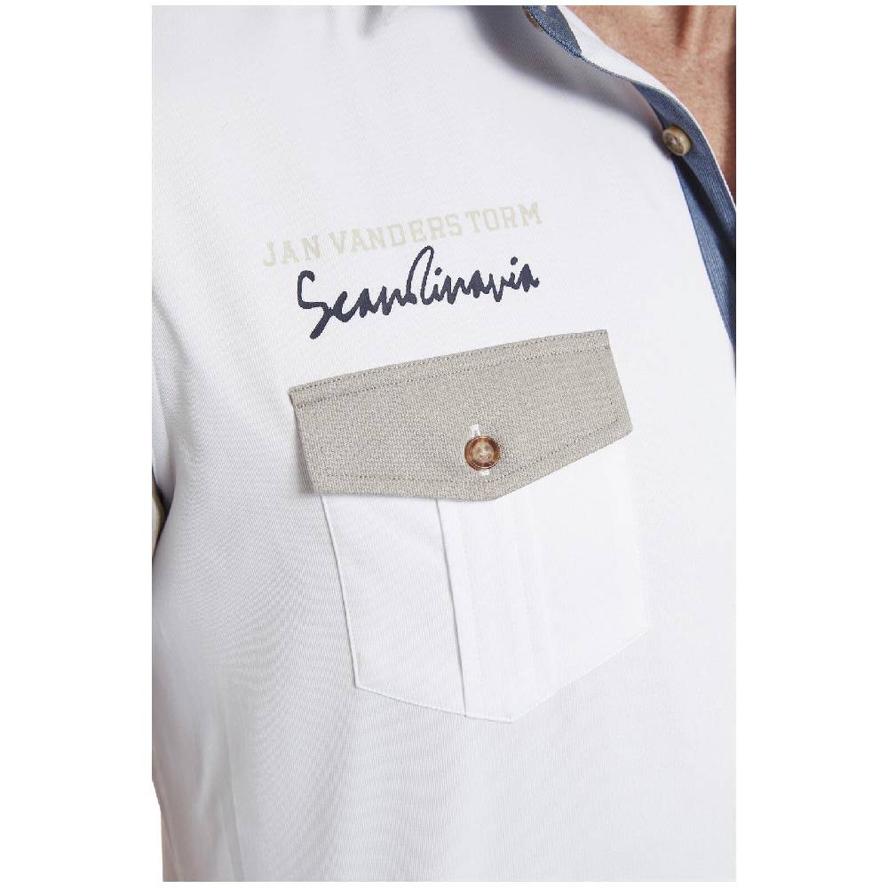 Jan Vanderstorm Kurzarmhemd BODVAR weiß im Angebot
