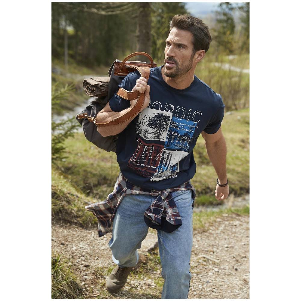 Jan Vanderstorm T-Shirt TANDRUP dunkelblau Günstiger Verkauf