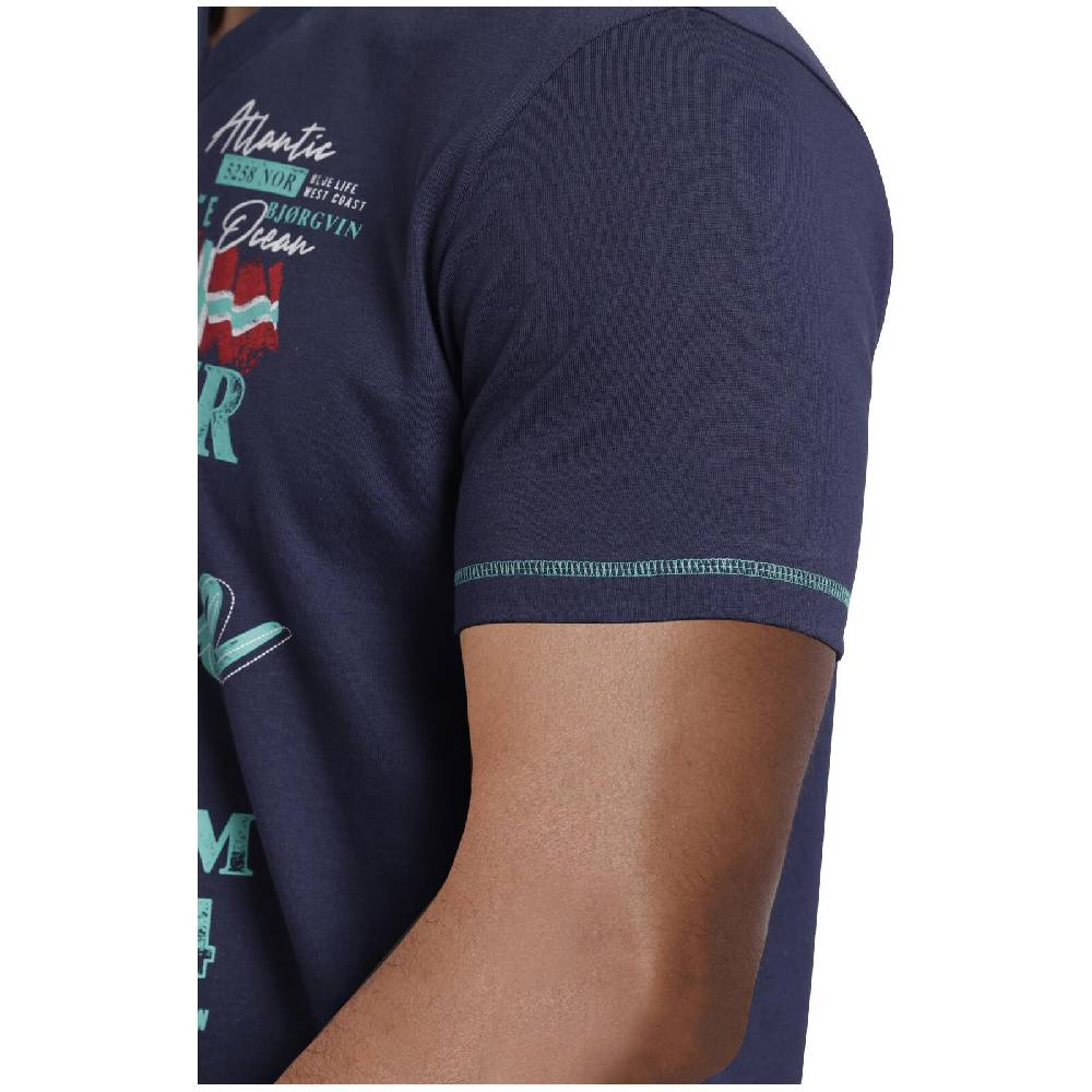 Jan Vanderstorm T-Shirt NORDGER dunkelblau Fabrikverkauf