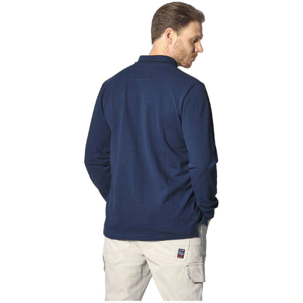 Jan Vanderstorm Langarm-Poloshirt ELLIS royal blau Sonderangebot