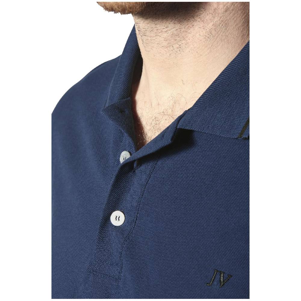 Jan Vanderstorm Langarm-Poloshirt ELLIS royal blau Sonderangebot
