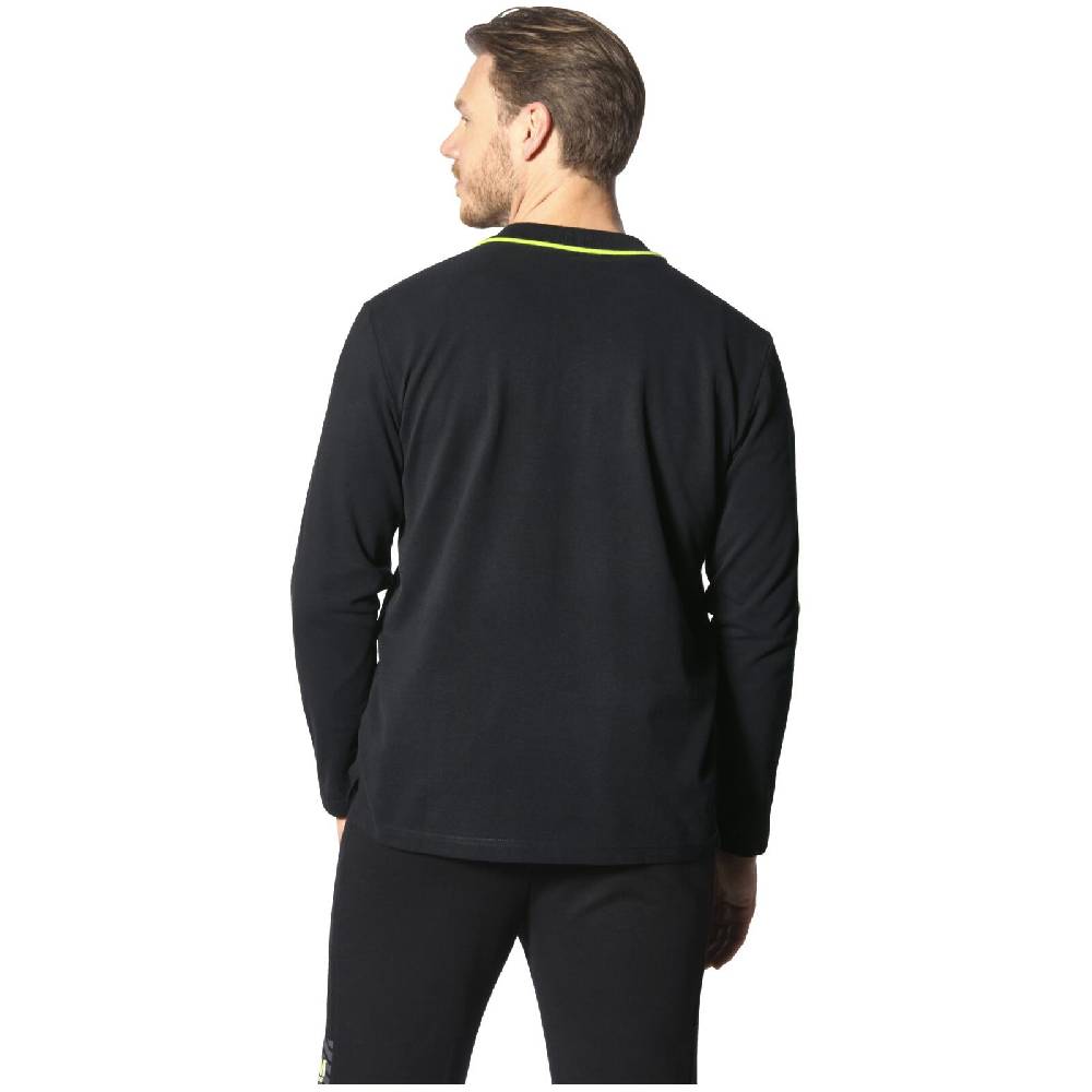 Jan Vanderstorm Langarm-Poloshirt SIGURDHILD schwarz Rabatt