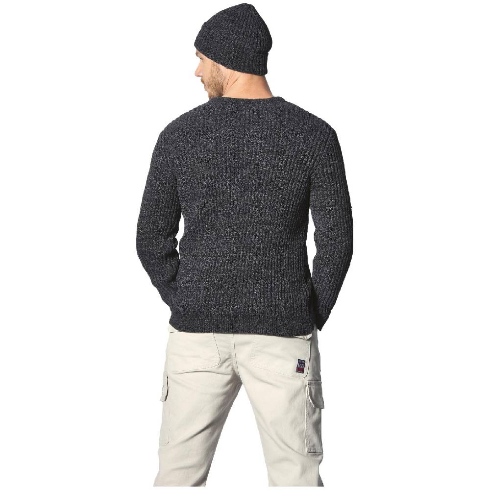 Jan Vanderstorm Pullover mit Mütze RONAI dunkelgrau melange Großer Ausverkauf