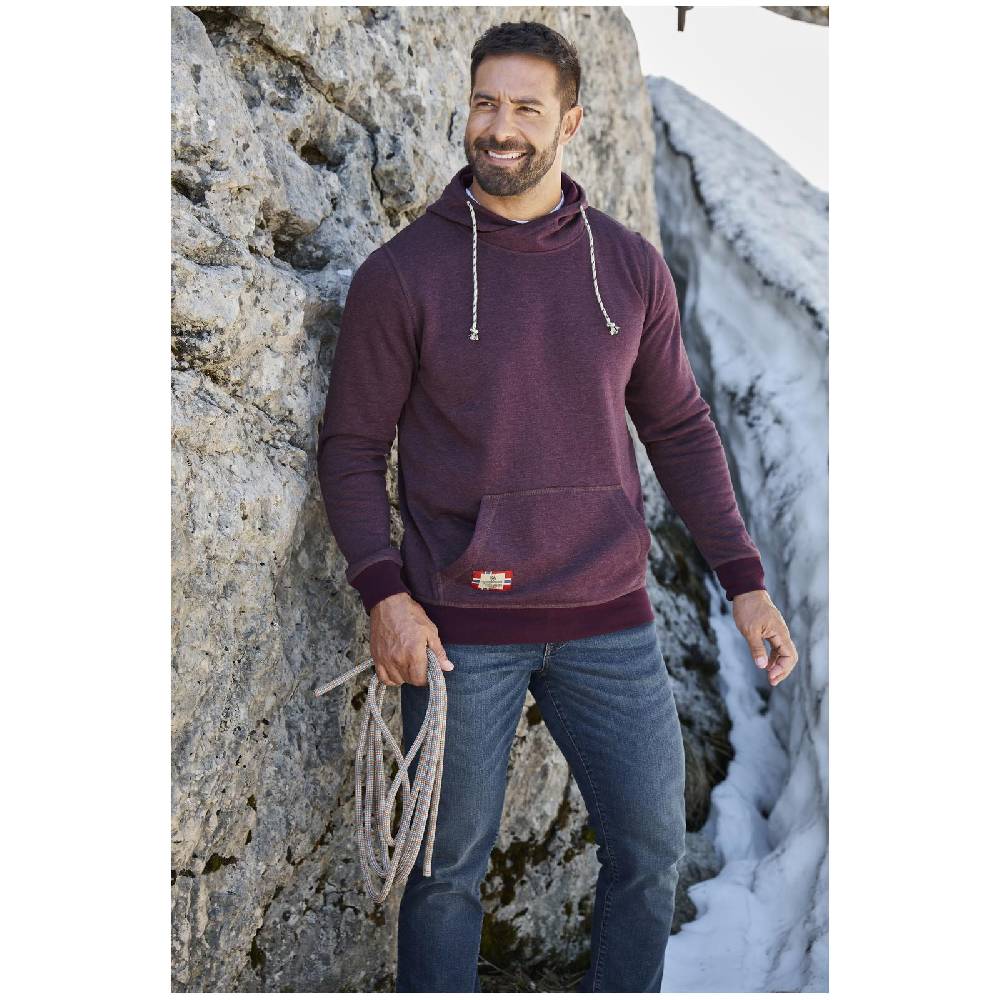 Jan Vanderstorm Sweatshirt BLANKARD dunkelrot melange Weihnachtsangebot