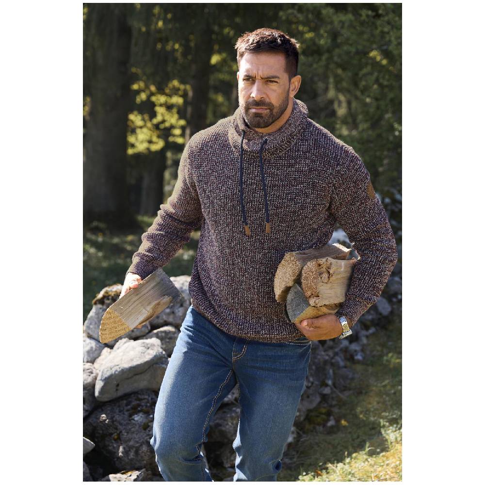 Jan Vanderstorm Pullover LARNO dunkelrot melange Vatertagsangebot