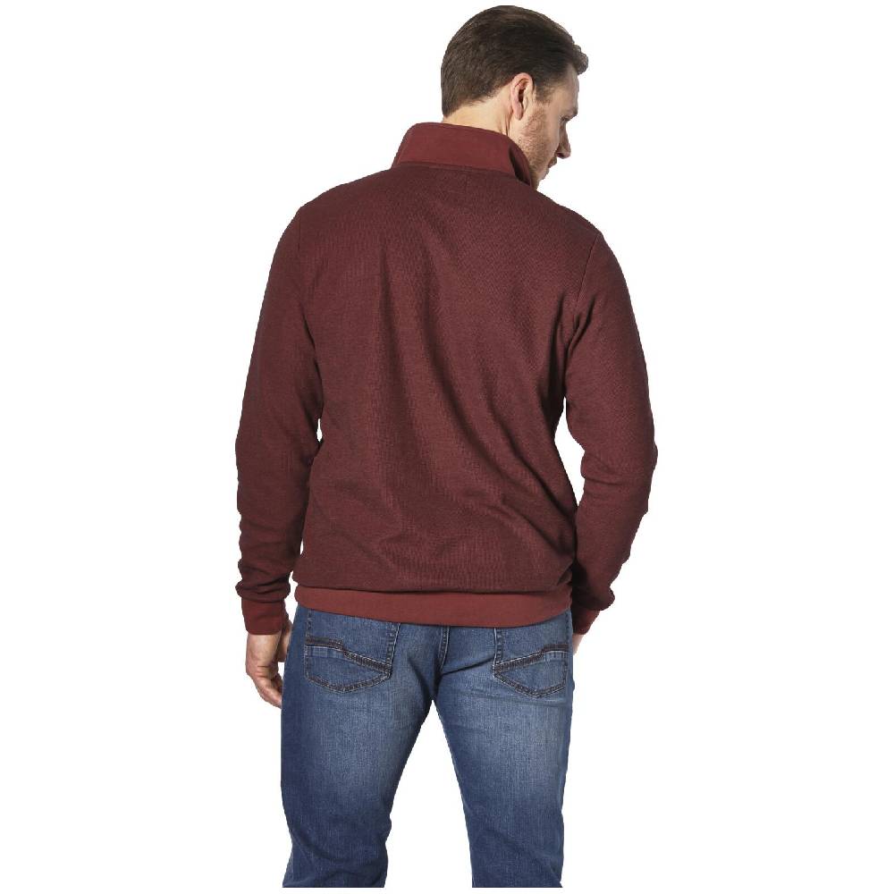 Jan Vanderstorm Sweatshirt MARKWARD dunkelrot Valentinstagsangebot