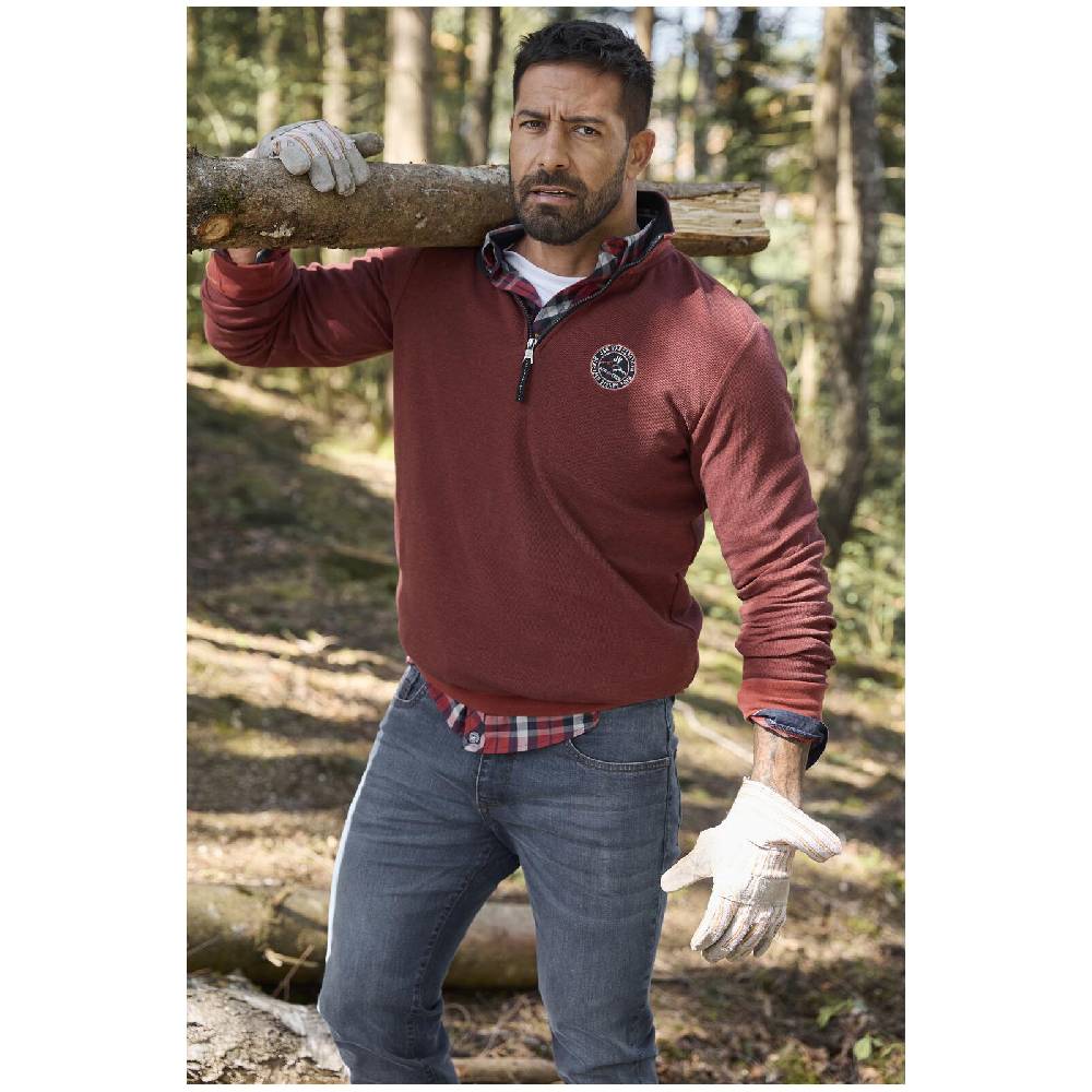 Jan Vanderstorm Sweatshirt MARKWARD dunkelrot Valentinstagsangebot