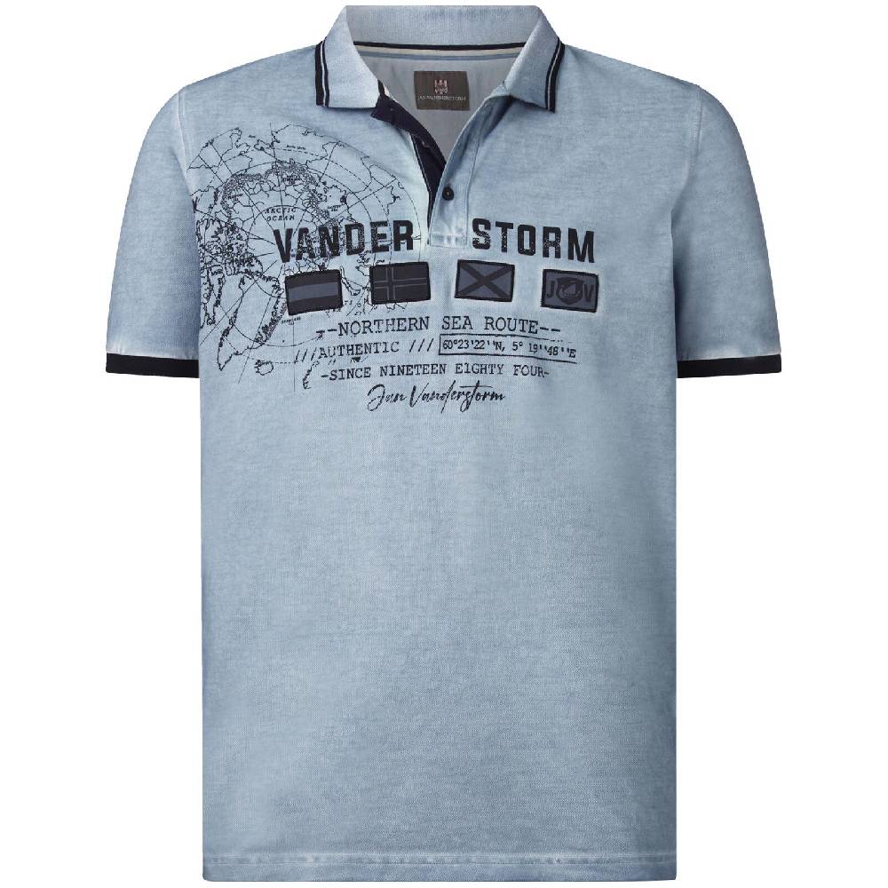 Jan Vanderstorm Poloshirt ANTHONIS hellblau VIP-Rabatte