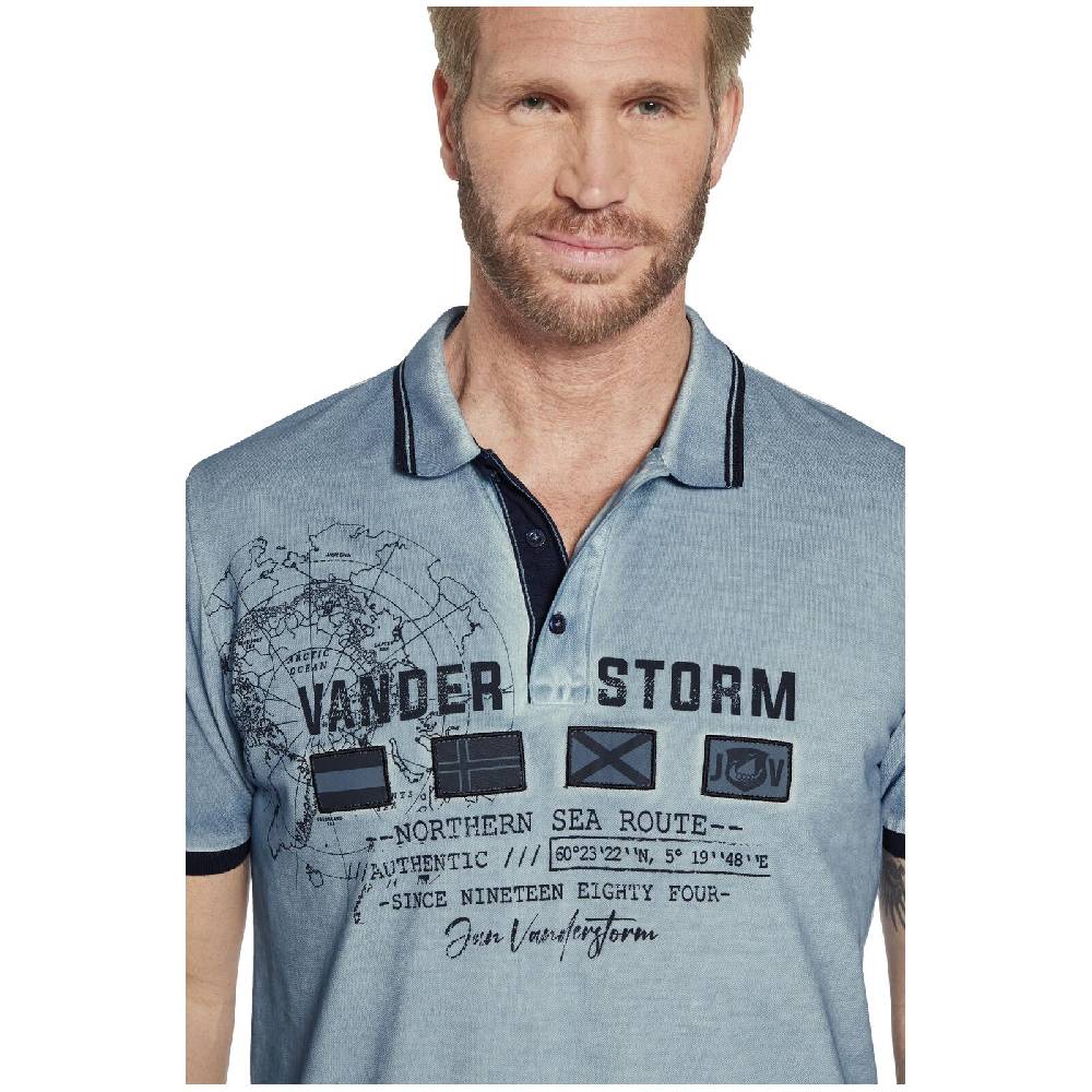 Jan Vanderstorm Poloshirt ANTHONIS hellblau VIP-Rabatte