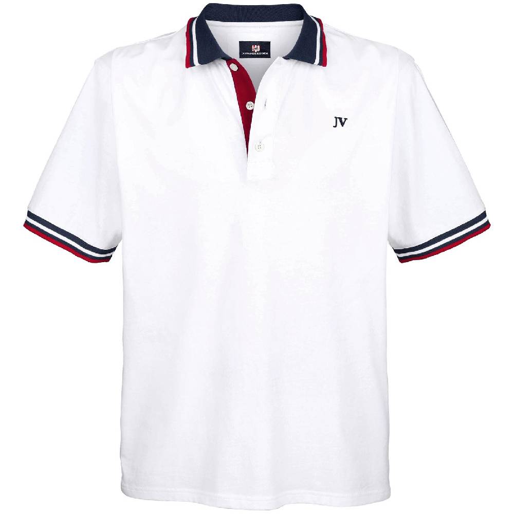 Jan Vanderstorm Doppelpack Poloshirt JOHAN weiß dunkelblau Kostenlose Rückgabe