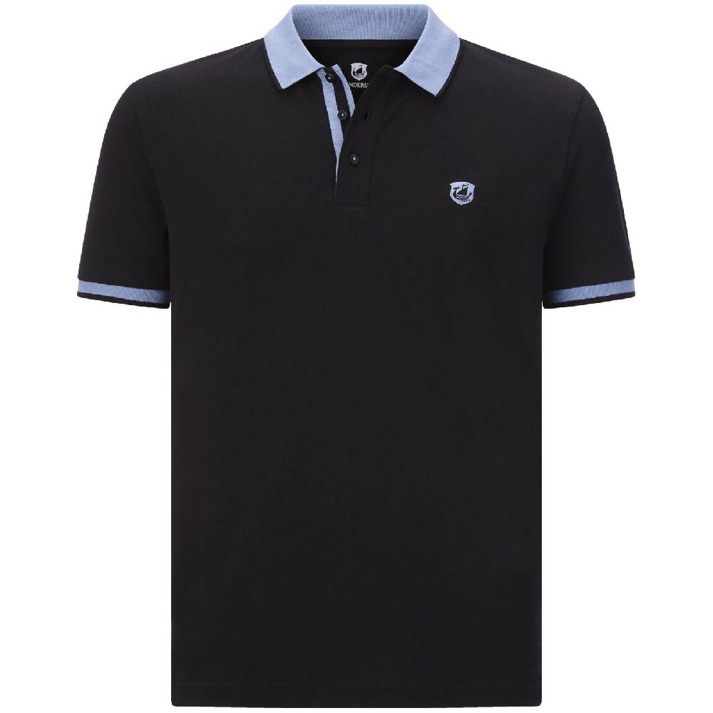 Jan Vanderstorm Poloshirt LAVRANS schwarz hellblau JETZT KAUFEN
