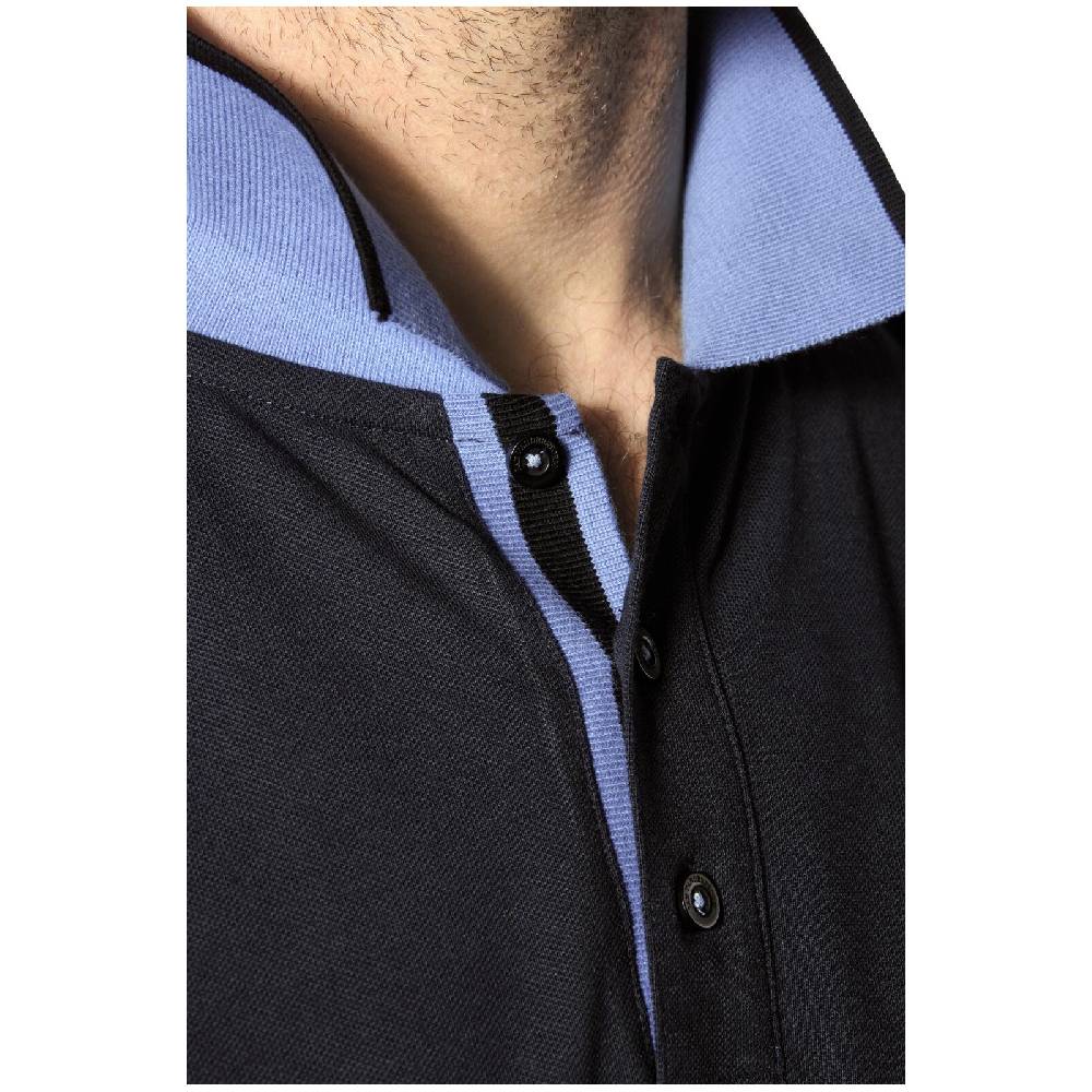 Jan Vanderstorm Poloshirt LAVRANS schwarz hellblau JETZT KAUFEN