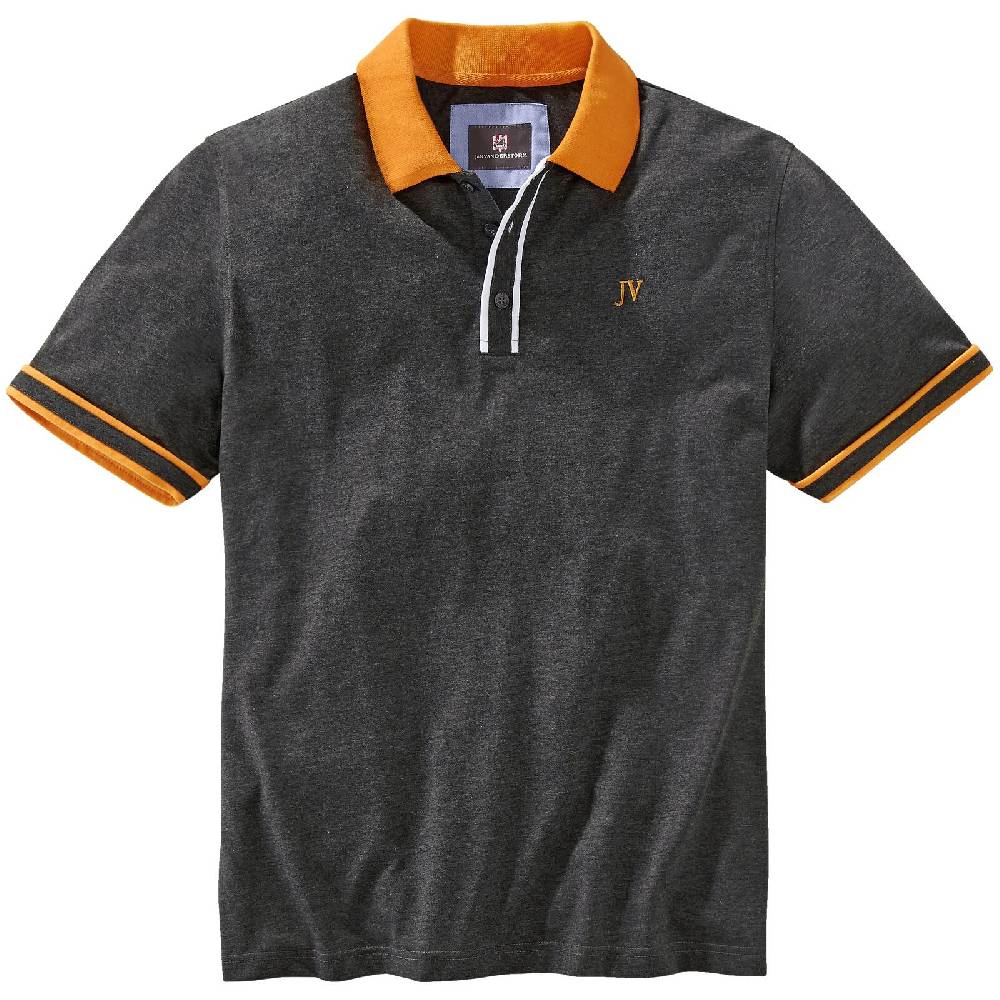 Jan Vanderstorm Poloshirt ISFRIED dunkelgrau melange Letzter Tag