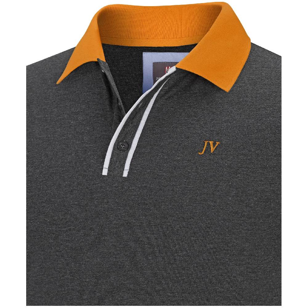 Jan Vanderstorm Poloshirt ISFRIED dunkelgrau melange Letzter Tag
