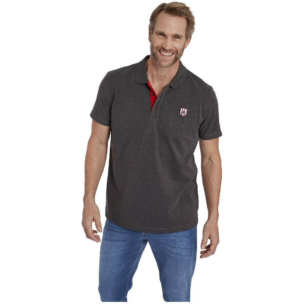 Jan Vanderstorm Poloshirt NISSE dunkelgrau melange Bis zu 50% Rabatt
