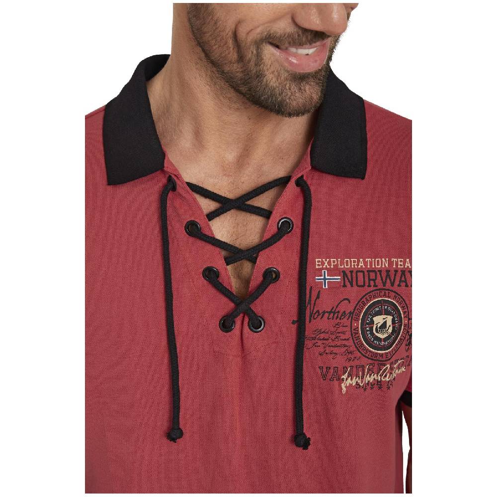 Jan Vanderstorm Doppelpack Poloshirt ELJAR beige hellrot Schlussverkauf