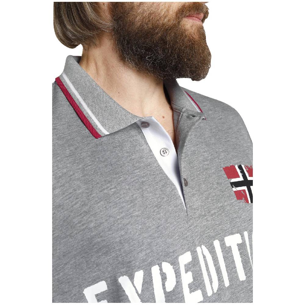 Jan Vanderstorm Doppelpack Poloshirt JOHAN weiß grau Rabatt