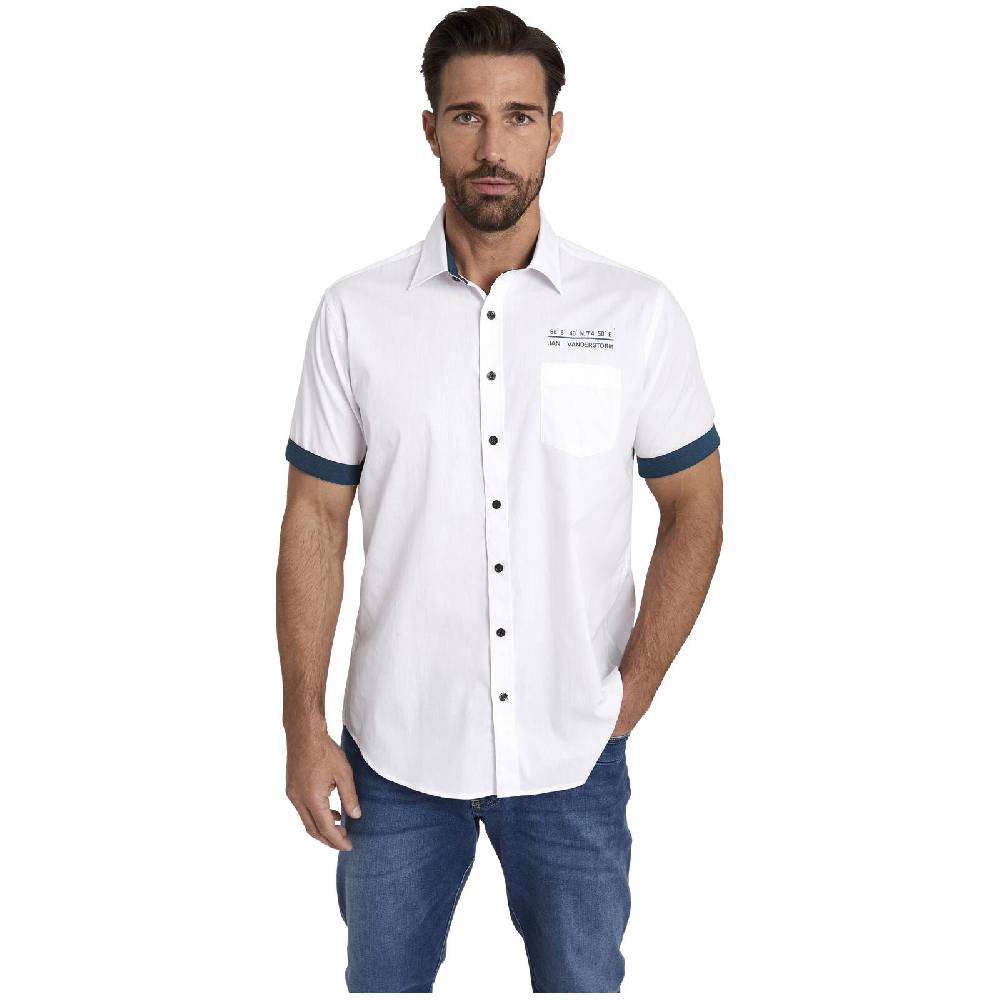 Jan Vanderstorm Doppelpack Hemd EVIN weiß petrol Begrenztes Angebot