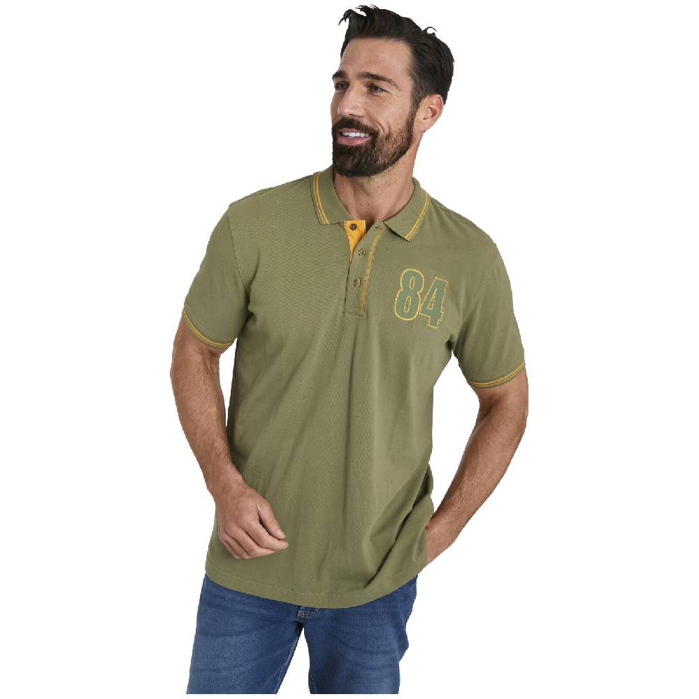 Jan Vanderstorm Doppelpack Poloshirt BERAU wollweiß khaki Preisnachlass