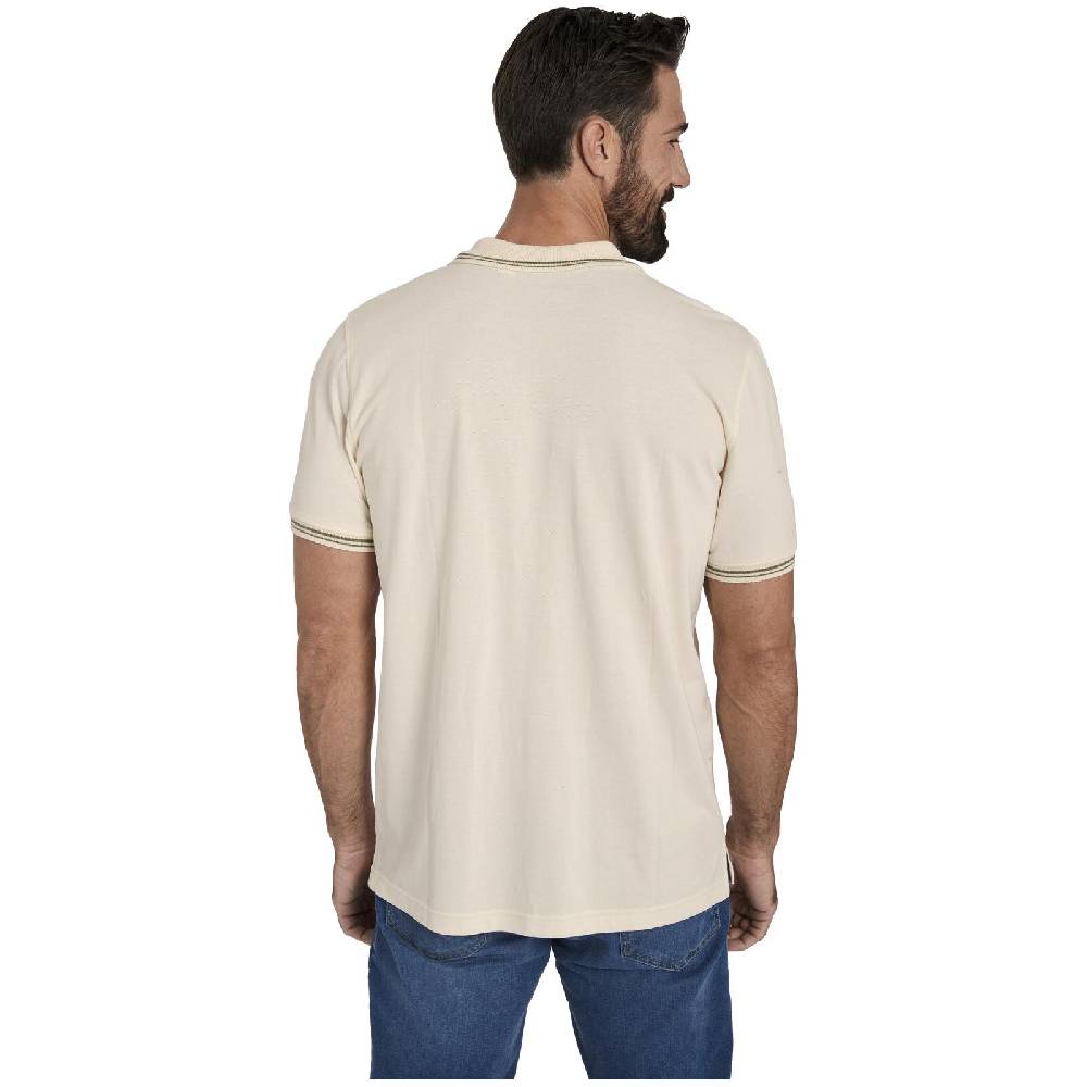 Jan Vanderstorm Doppelpack Poloshirt BERAU wollweiß khaki Preisnachlass