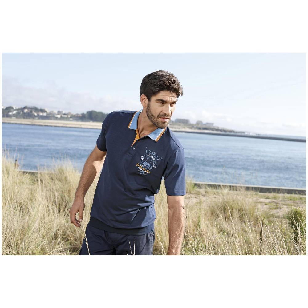 Jan Vanderstorm Poloshirt ORVAR dunkelblau Valentinstagsangebot