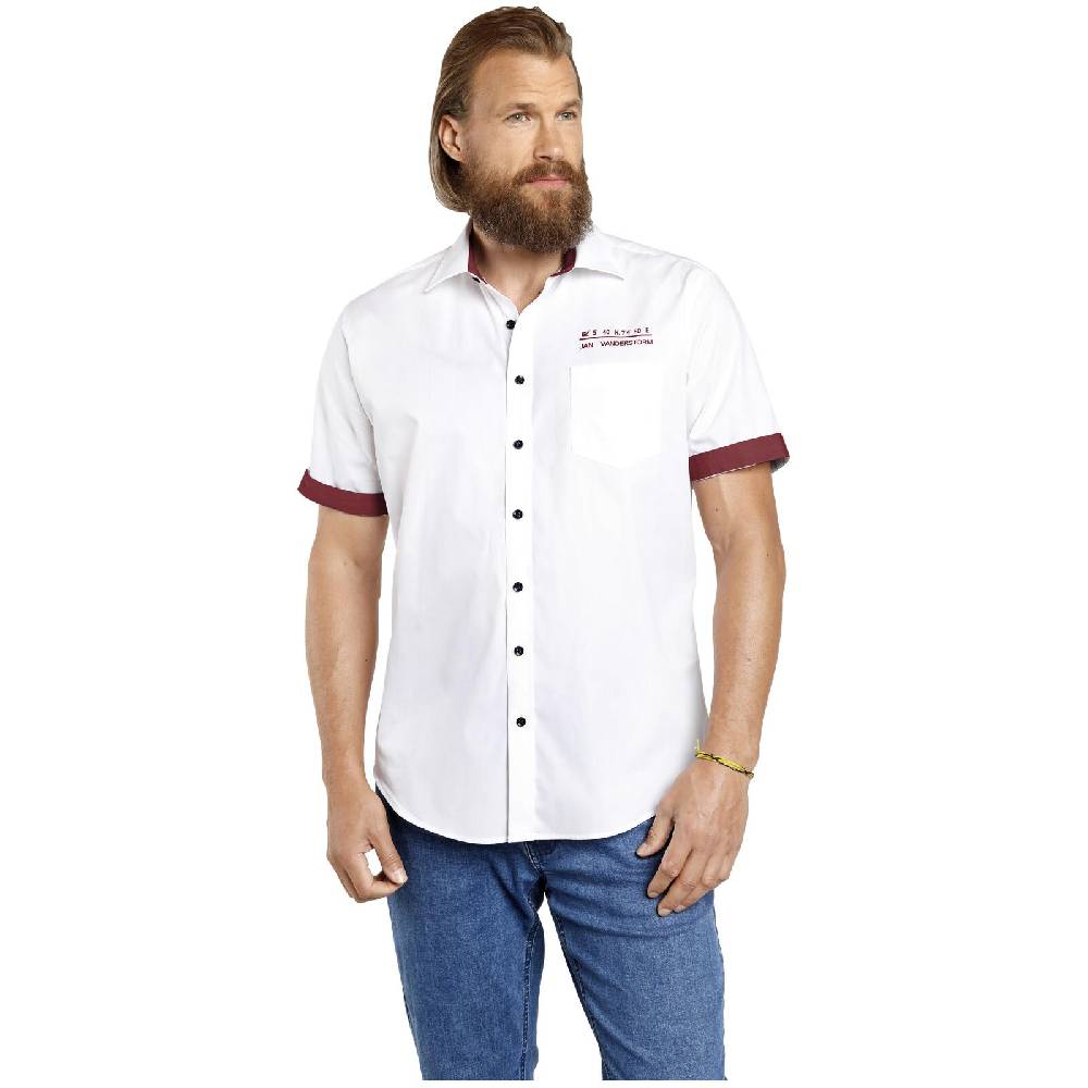 Jan Vanderstorm Doppelpack Hemd EVIN weiß rot Zeitlich begrenztes Angebot