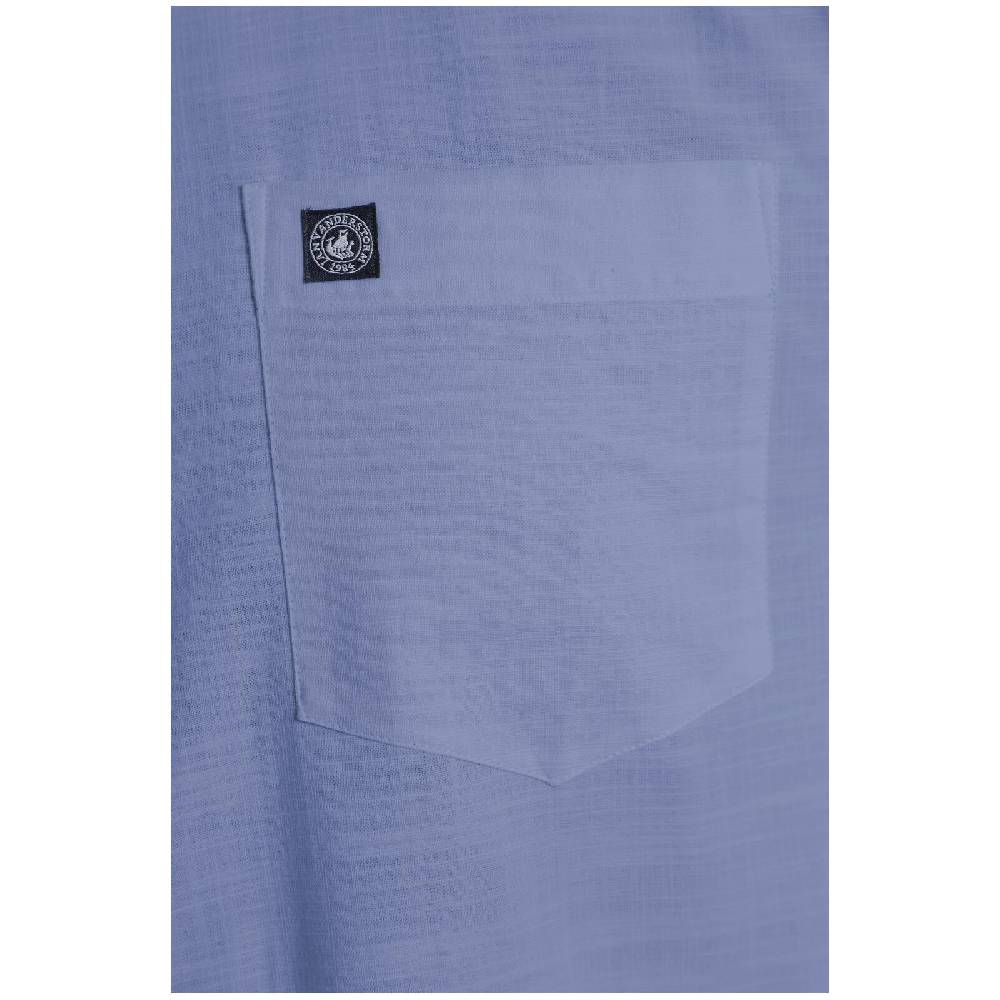 Jan Vanderstorm Stehkragenhemd KALLU blau Blitzangebot