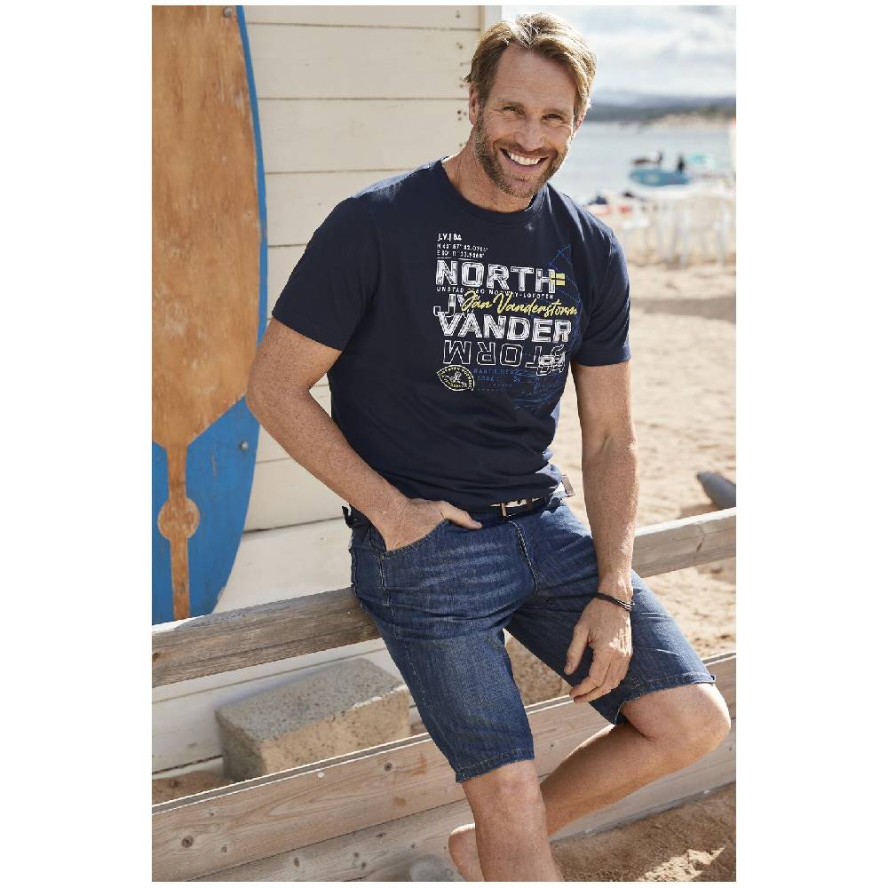 Jan Vanderstorm T-Shirt FRIMANN dunkelblau Bestseller