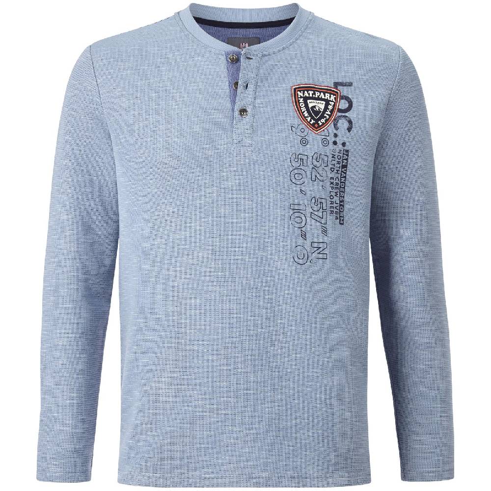 Jan Vanderstorm Sweatshirt REGINALD hellblau melange Räumungsverkauf